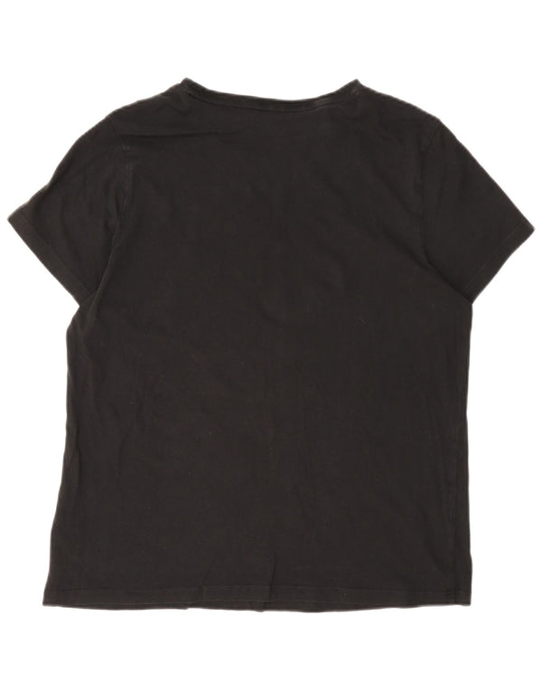 Puma Grafisk T-Shirt Top UK 16 Stor Sort Bomuld