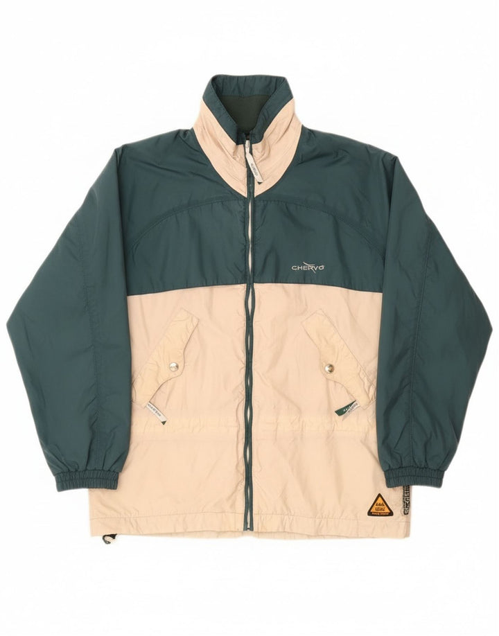 Chervo Herre Graphic Windbreaker Jacket UK 36 Small Green Colourblock