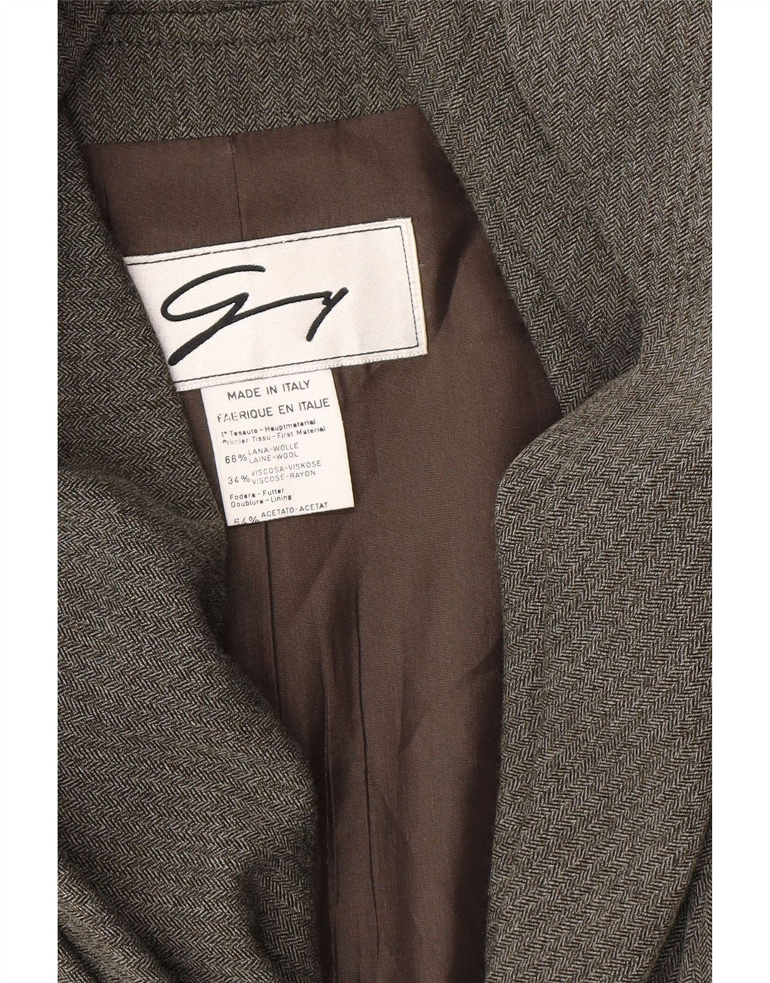 Genny Dame 3 Button Blazer Jacket UK 14 Medium Grey Sildebensuld