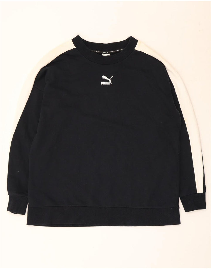 Puma Sweatshirt til mænd Medium Sort Colourblock Bomuld