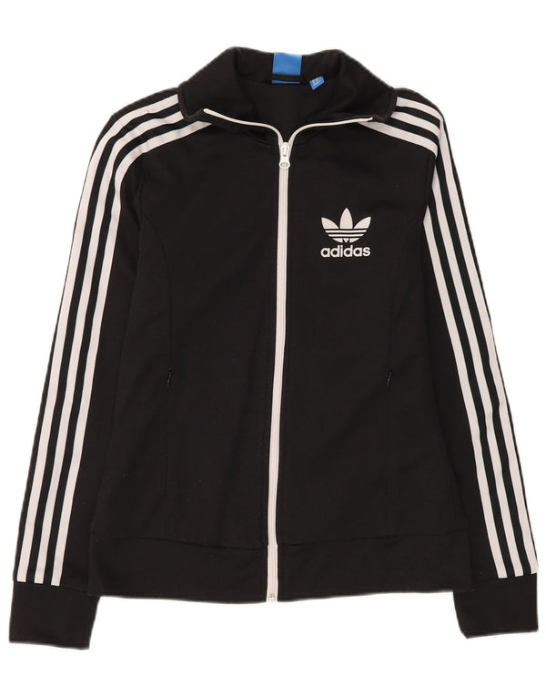 Adidas træningsdragt topjakke til kvinder UK 8 Lille sort bomuld