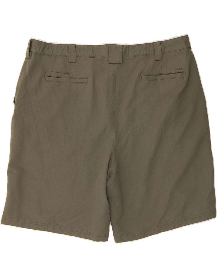 IZOD Mens Chino Shorts W44 2XL Khaki Polyester Vintage Izod and Second-Hand Izod from Messina Hembry 