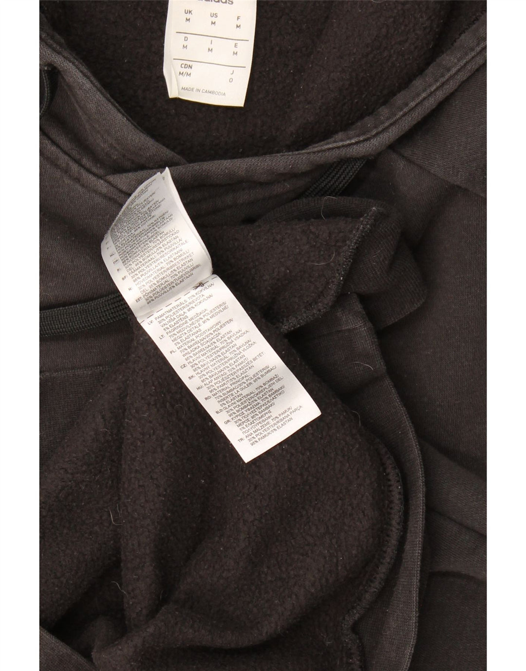 Adidas Herre hættetrøje Jumper Medium Sort Bomuld
