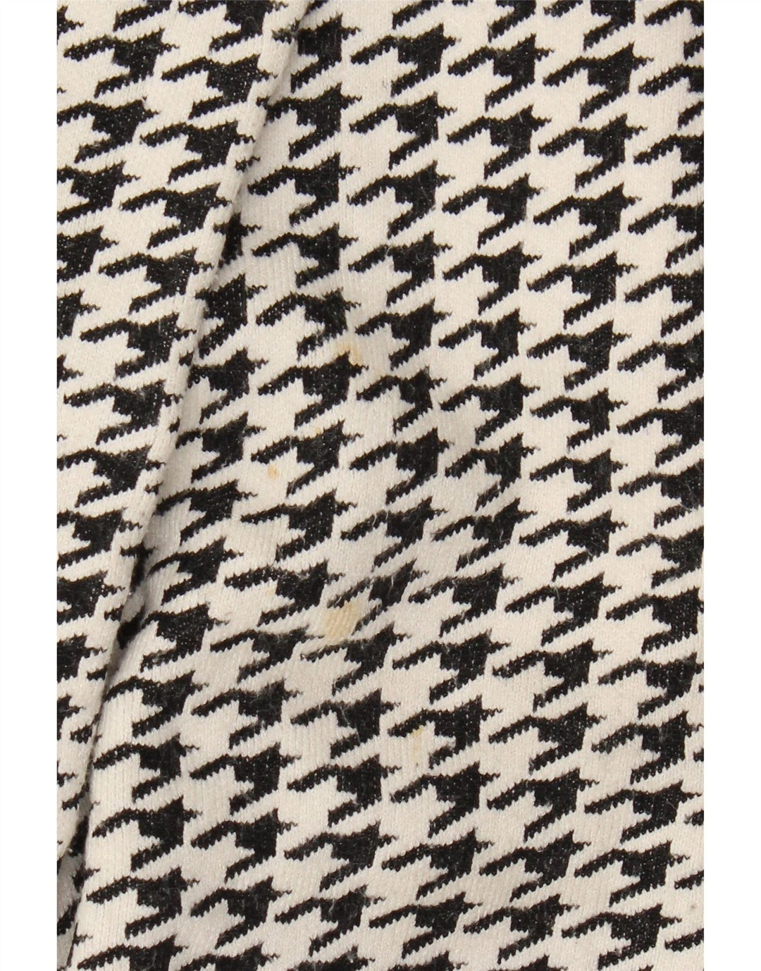 Zara Dame Oversized Overfrakke UK 10 Small Black Houndstooth Viscose