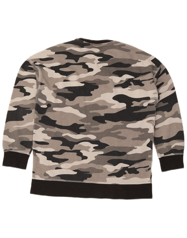 Champion Boys Grafisk Sweatshirt Jumper 13-14 år XL Grå Camouflage