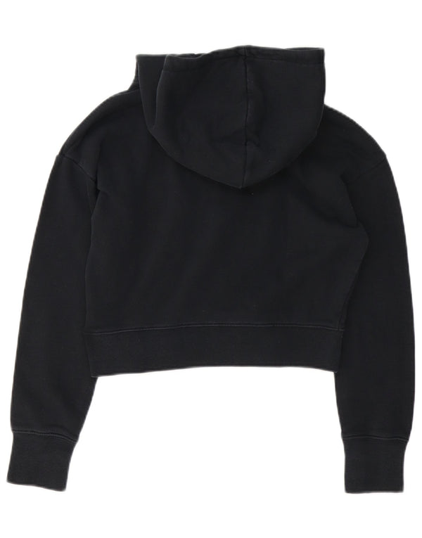 NIKE Girls Crop Graphic Hoodie Jumper 12-13 Years Large Sort