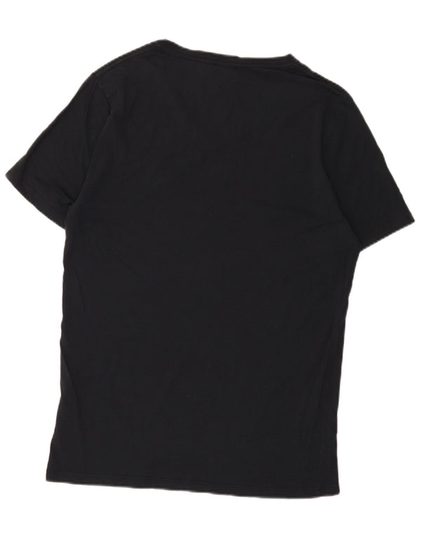 Reiss Herre T-Shirt Top Medium Sort Bomuld