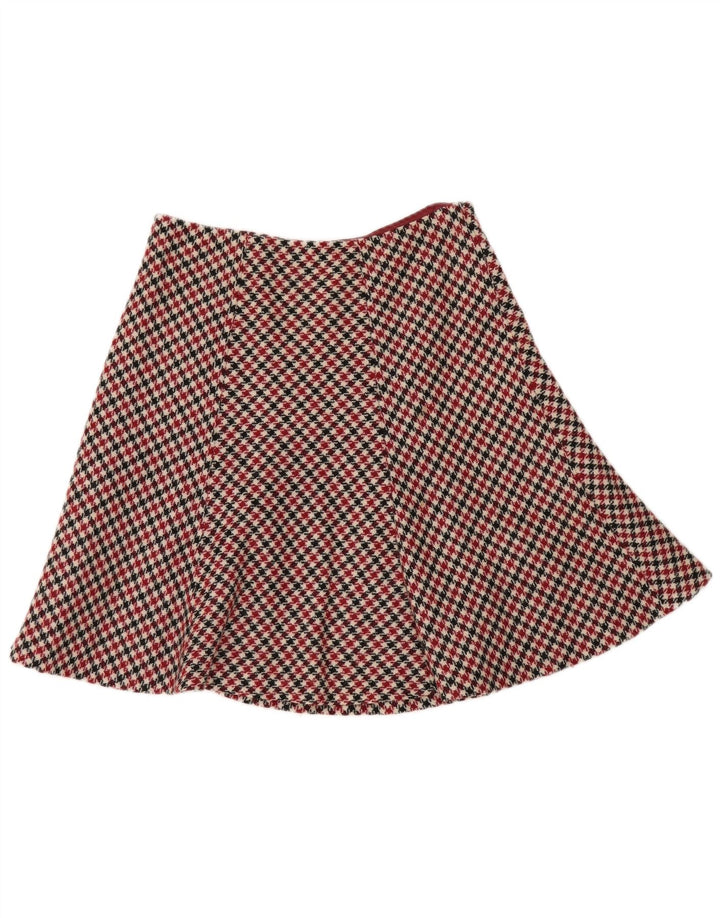 Hobbs A-line nederdel til kvinder UK 12 Medium W30 Flerfarvet Houndstooth