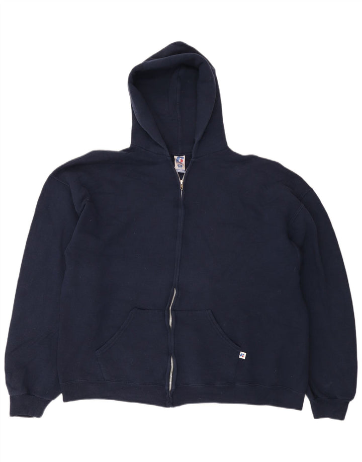 RUSSELL ATHLETIC Dame Dri-Power Hættetrøje Sweater med lynlås UK 18 XL Marineblå