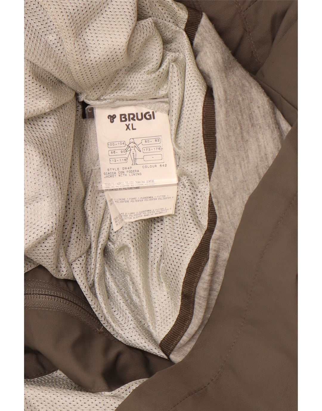 BRUGI Regnjakke med hætte til kvinder UK 18 XL Grå polyamid