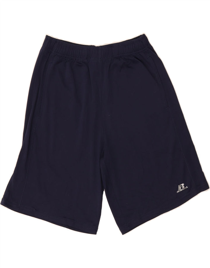 RUSSELL ATHLETIC Mens Sport Shorts Small  Navy Blue Polyester Vintage Russell Athletic and Second-Hand Russell Athletic from Messina Hembry 