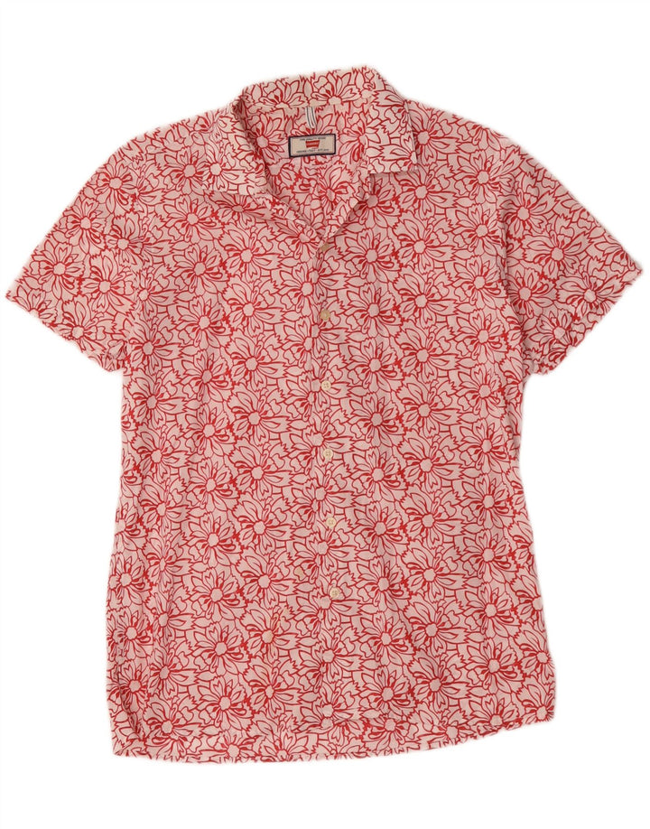 Carrera Kortærmet Herreskjorte Medium White Floral