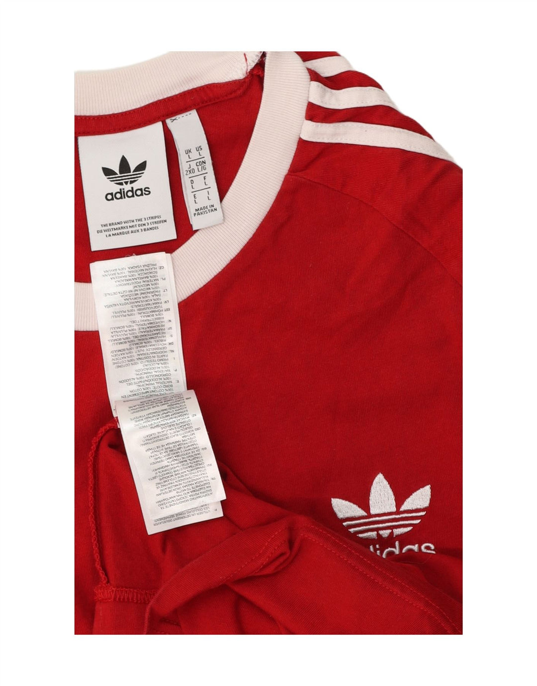 Adidas Herre T-Shirt Top Stor Rød Bomuld