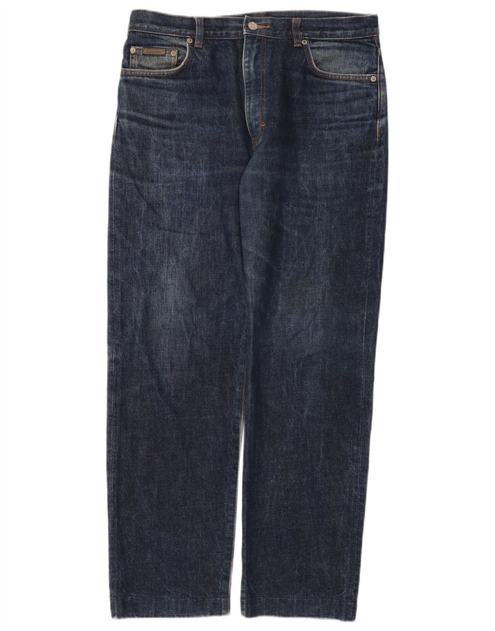 Calvin Klein Straight Jeans til mænd W33 L29 Blå Bomuld