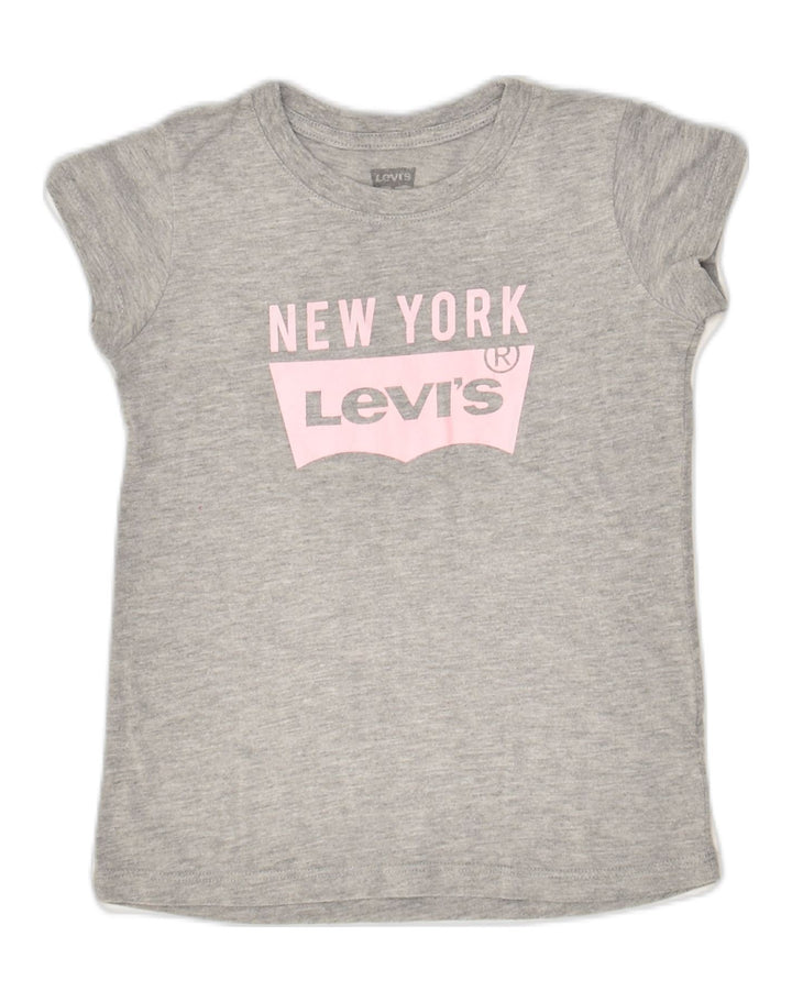 LEVI'S Boys Graphic T-Shirt Top 5-6 Years Medium  Grey Cotton | Vintage Levi's | Thrift | Second-Hand Levi's | Used Clothing | Messina Hembry 