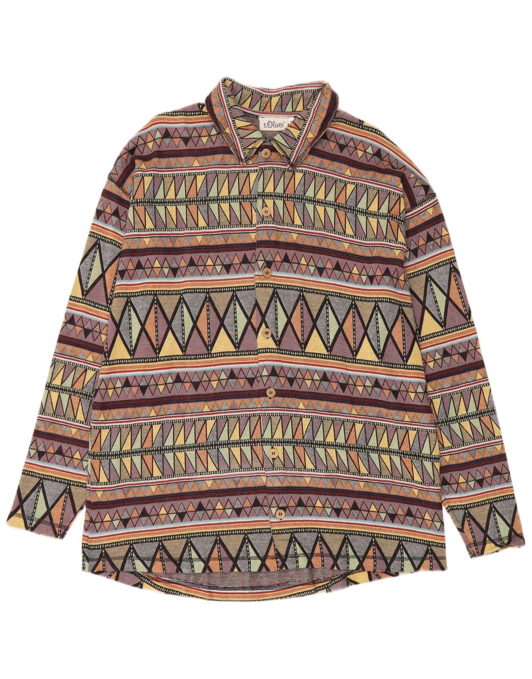S.Oliver Herre Flanellskjorte Medium Flerfarvet Geometrisk Bomuld