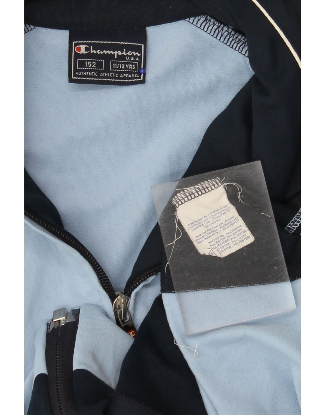 CHAMPION Træningsdragt til drenge Topjakke 11-12 år Blå Colourblock Polyester