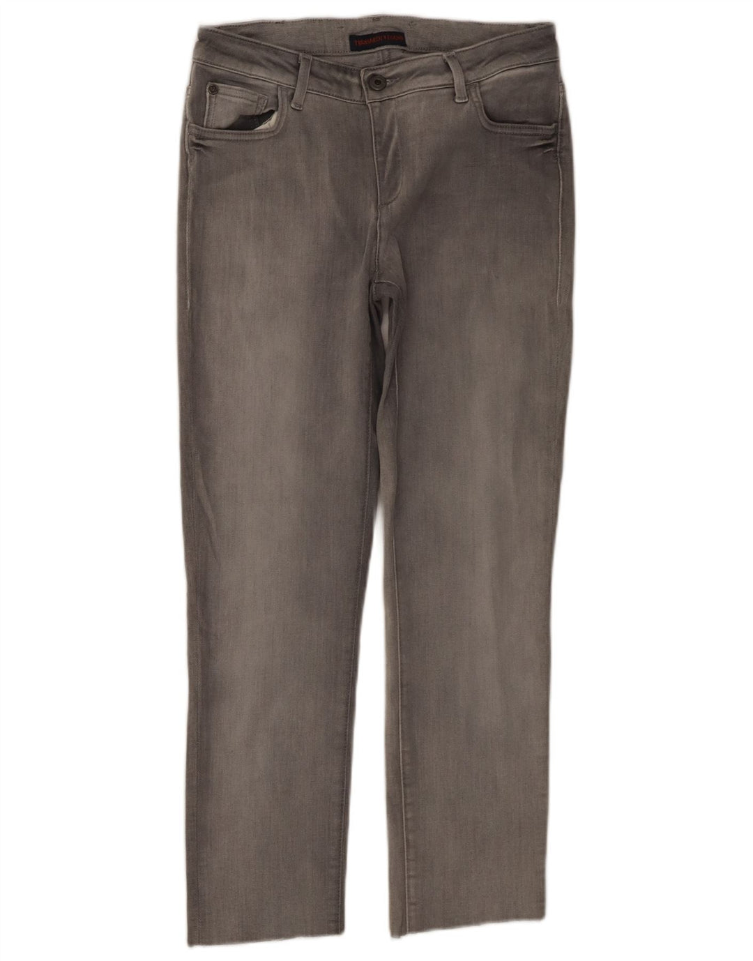TRUSSARDI Lige jeans til kvinder W27 L25 Grå bomuld