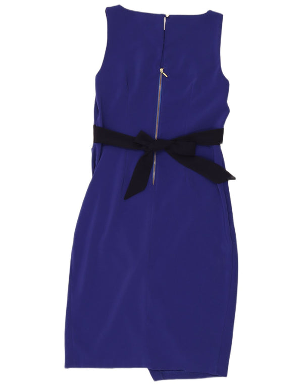 SKABE Dame Ærmeløs Bodycon Kjole UK 14 Medium Blue Polyester