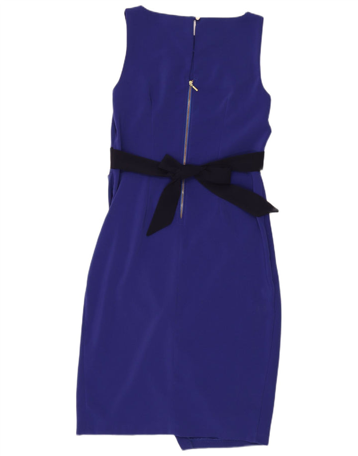 SKABE Dame Ærmeløs Bodycon Kjole UK 14 Medium Blue Polyester