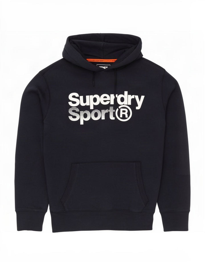 Superdry Grafisk hættetrøje til mænd mellem marineblå bomuld