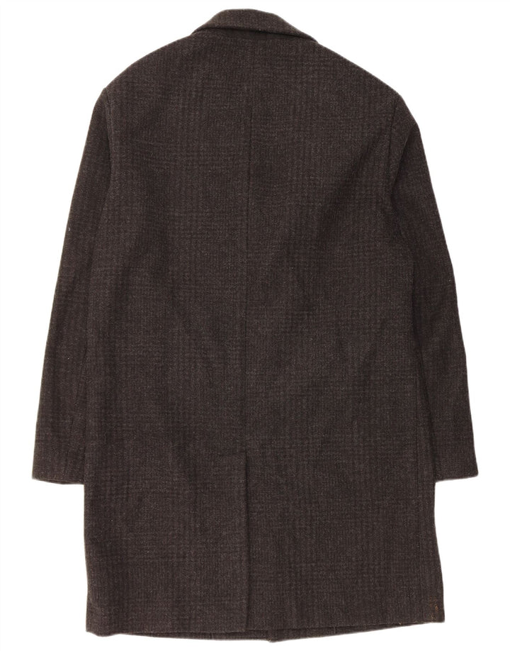 Zara Herre Overfrakke UK 40 Stor Sort Polyester