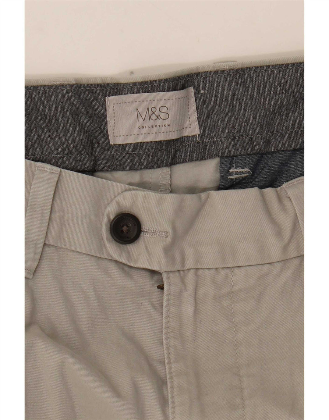 Marks & Spencer Chino Shorts til mænd W36 Large Grå Bomuld
