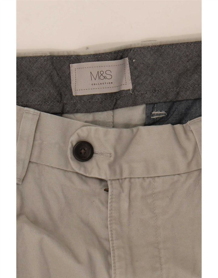 Marks & Spencer Chino Shorts til mænd W36 Large Grå Bomuld