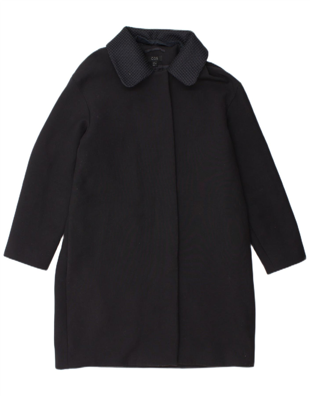 COS Dame Overfrakke EU 38 Medium Navy Blue Polyester