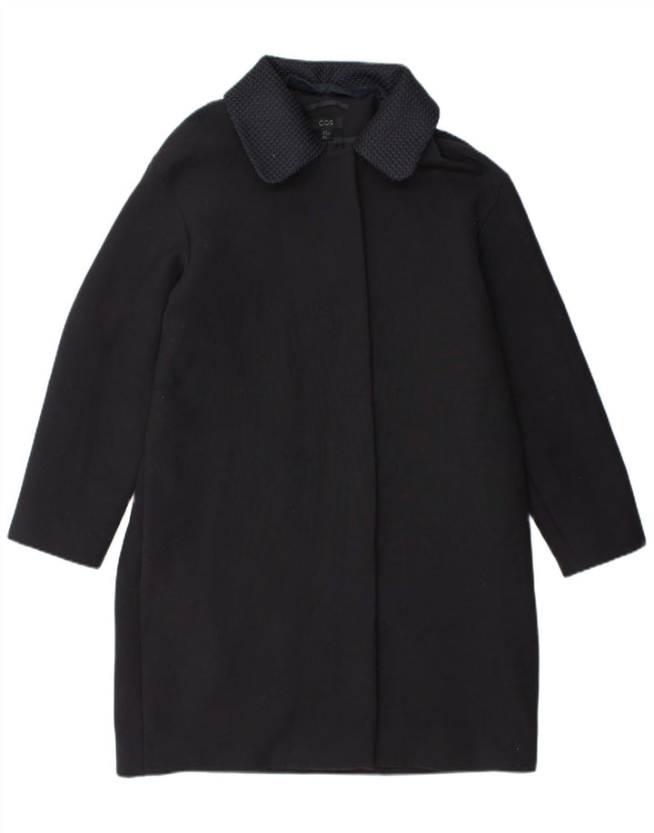 COS Dame Overfrakke EU 38 Medium Navy Blue Polyester