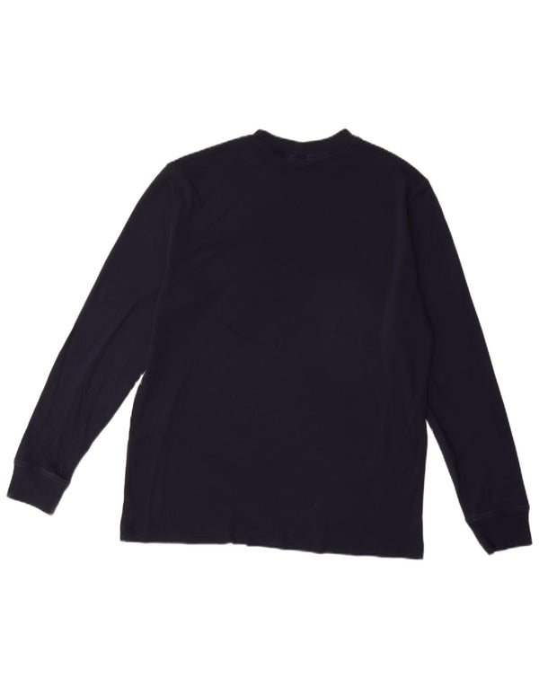 Lands End Herre Top Langærmet UK 38/40 Medium Navy Blue