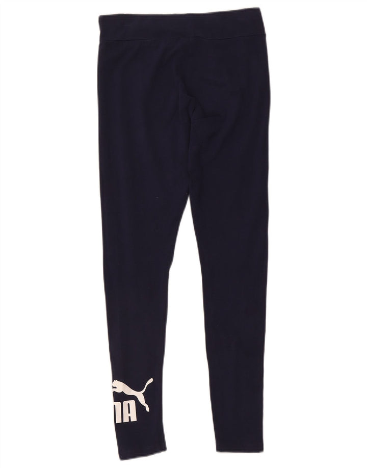 Puma Grafiske Leggings til kvinder UK 10 Small Navy Blue