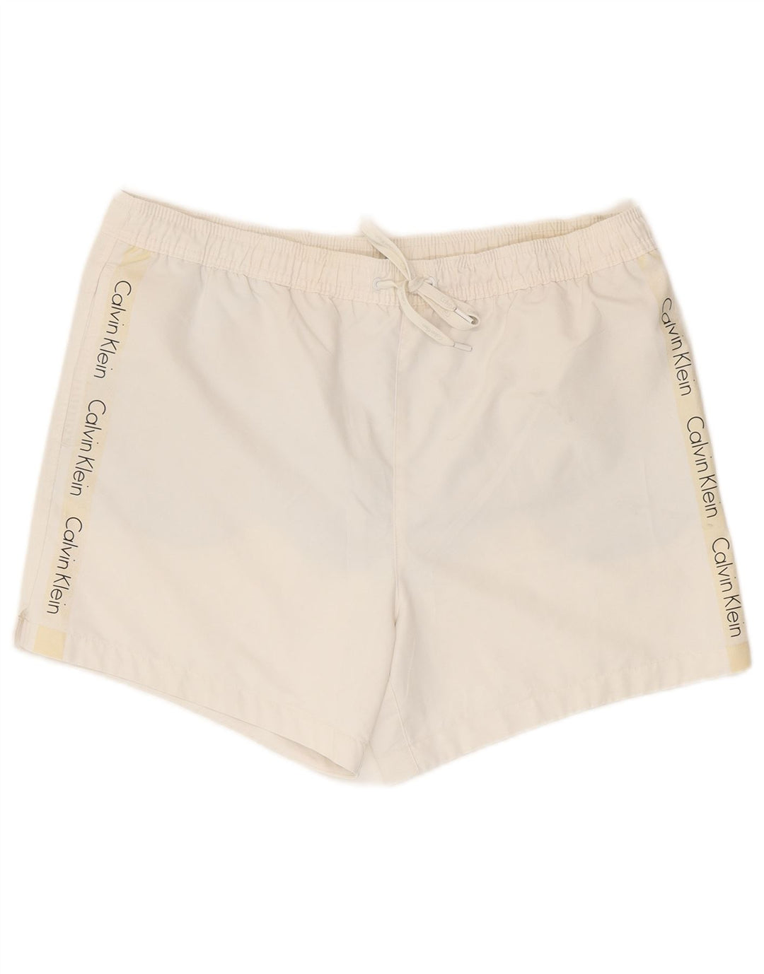 Calvin Klein Herre grafiske badeshorts Store hvide polyester