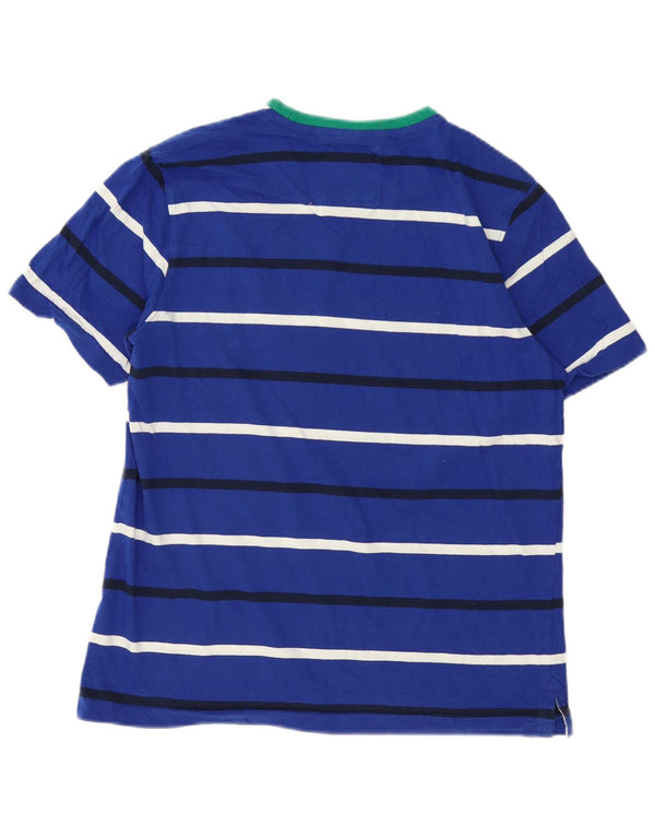 Crew Clothing Dame T-Shirt Top UK 14 Stor Blå Stribet Bomuld