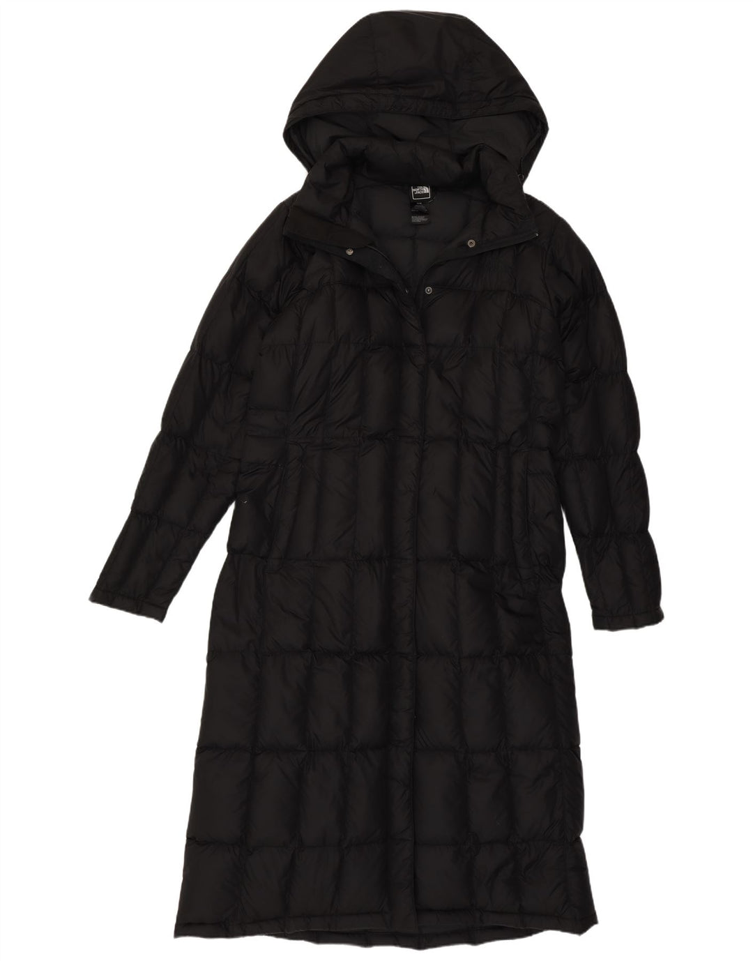 The North Face Dame Hooded Longline Polstret Frakke UK 12 Medium Black