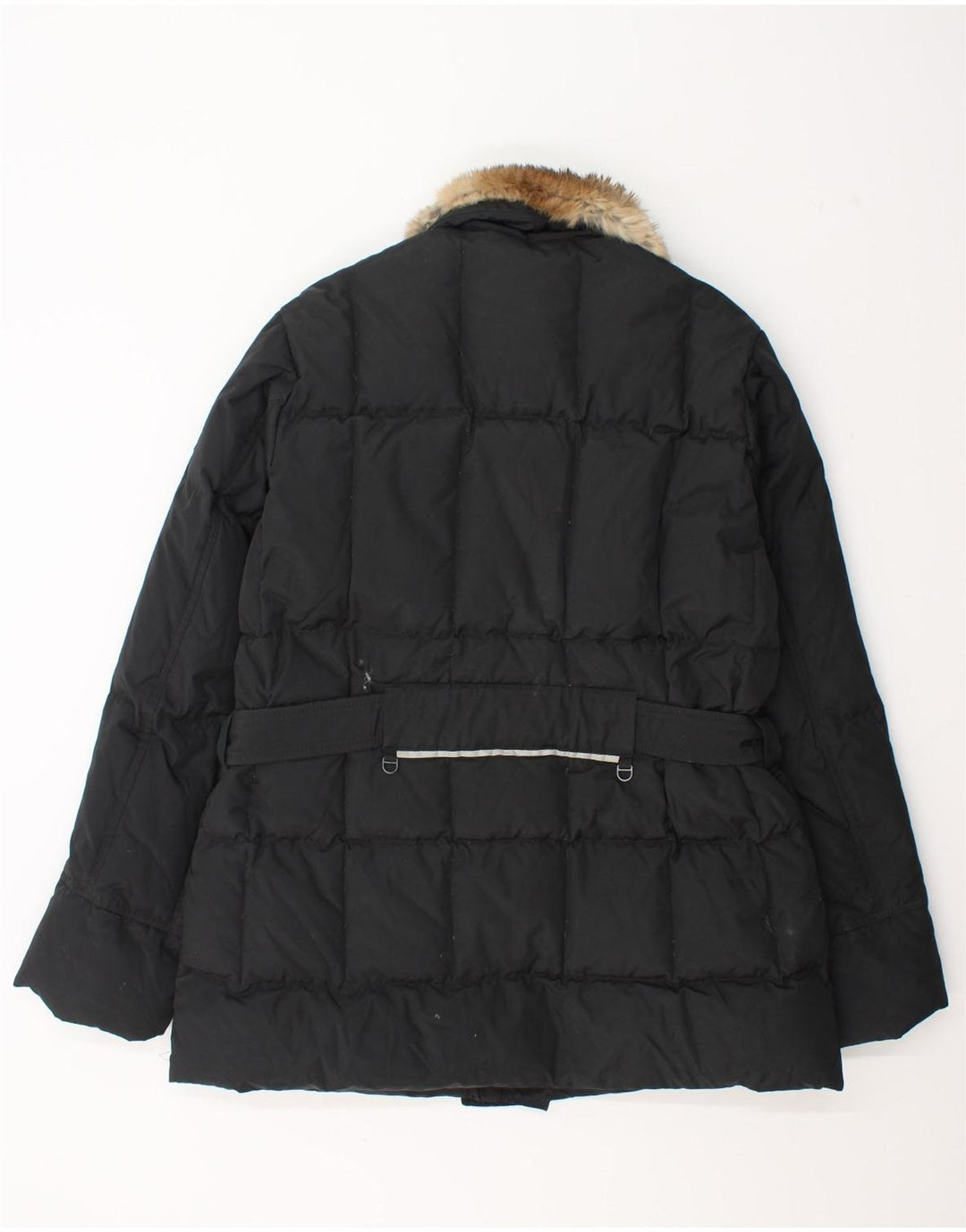 Vintage polstret damejakke IT 48 XL sort polyamid