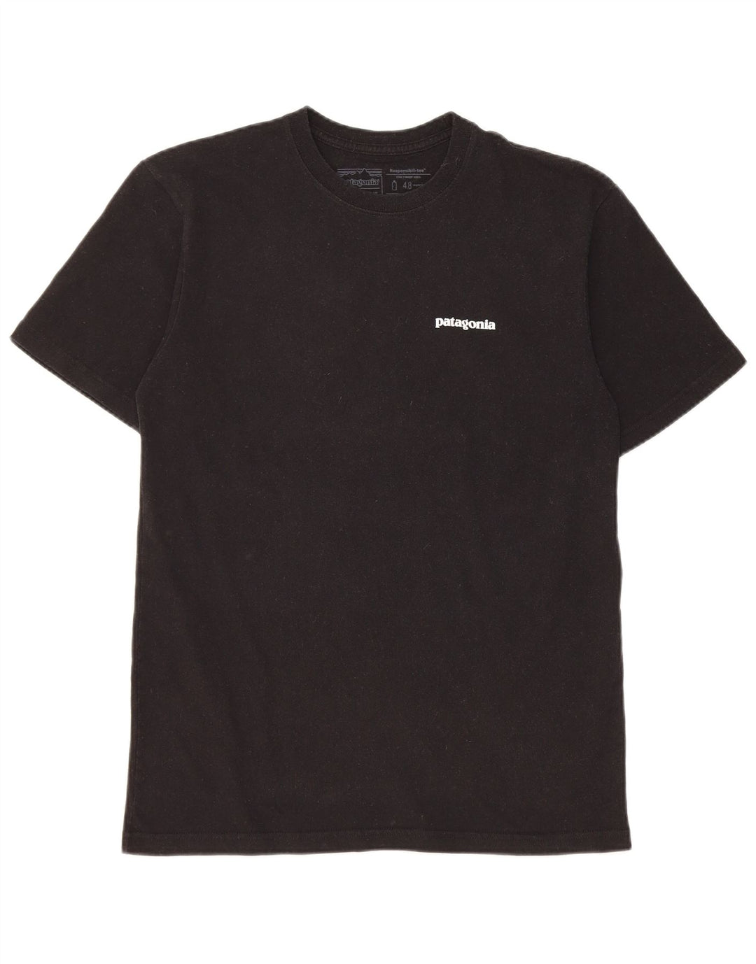Patagonia Herre grafisk T-shirt Top Lille sort bomuld