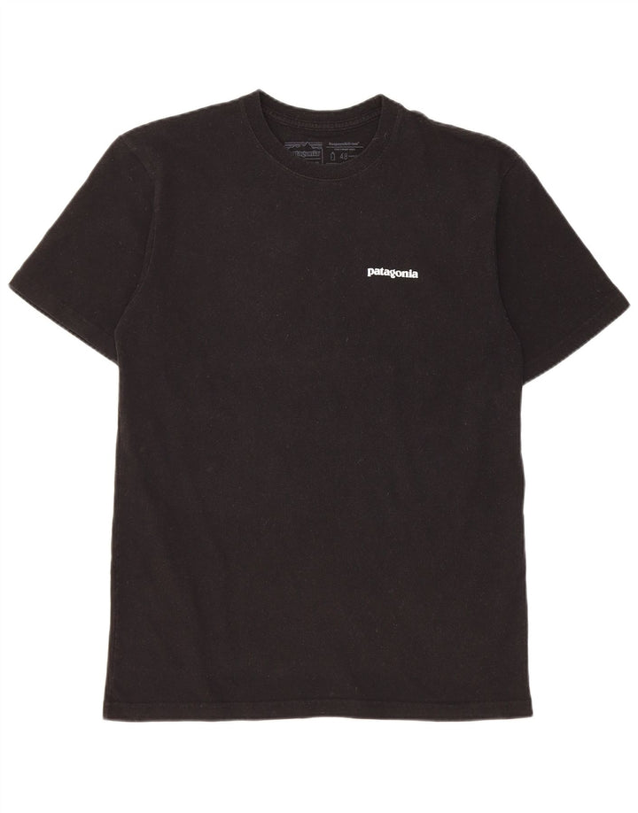 Patagonia Herre grafisk T-shirt Top Lille sort bomuld