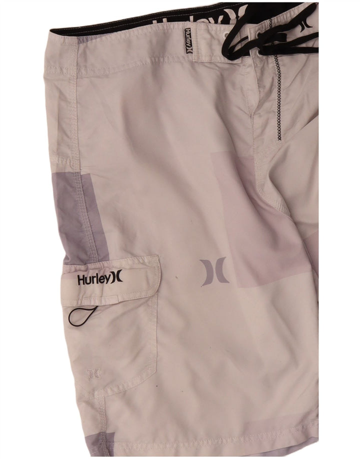 HURLEY Grafiske svømmeshorts til mænd XL Pink Colourblock