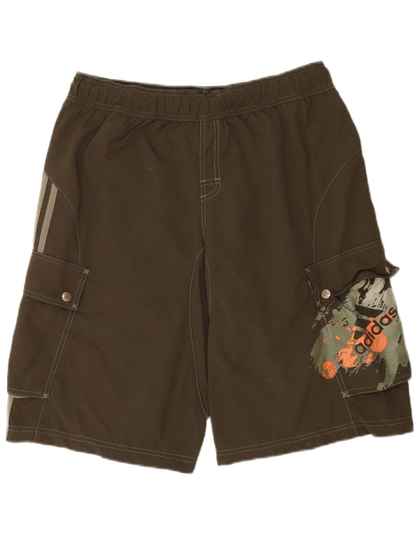 Adidas Grafiske badeshorts til mænd store Khaki Nylon
