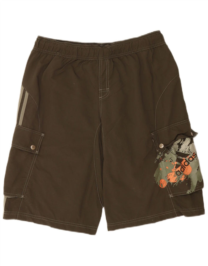 Adidas Grafiske badeshorts til mænd store Khaki Nylon