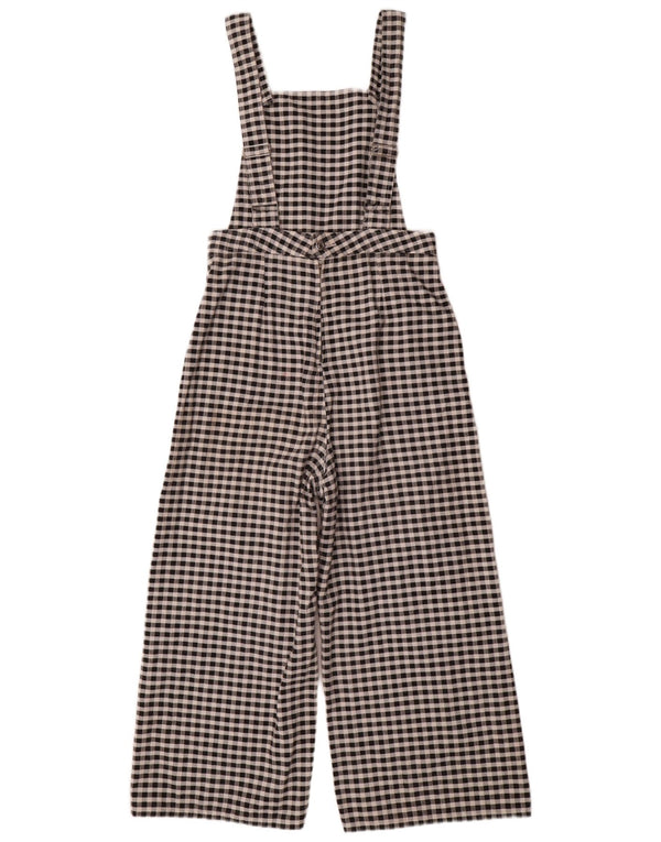 Topshop Dame Dungarees Bukser UK 10 Small W28 L23 Black Gingham