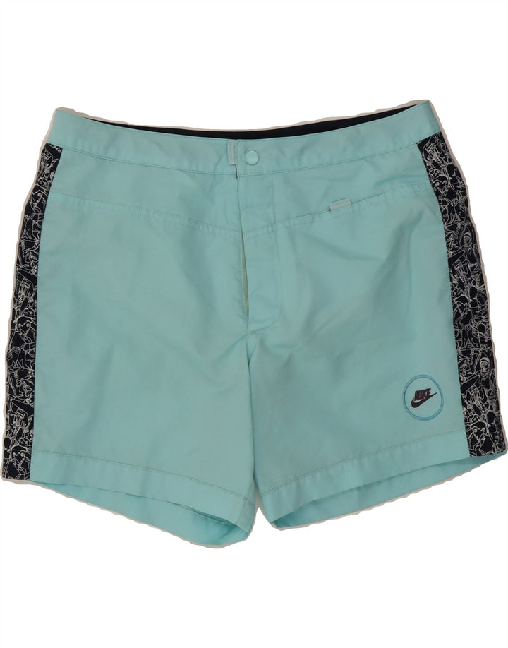 NIKE Mens Swimming Shorts Medium W33  Turquoise Colourblock Polyester Vintage Nike and Second-Hand Nike from Messina Hembry 
