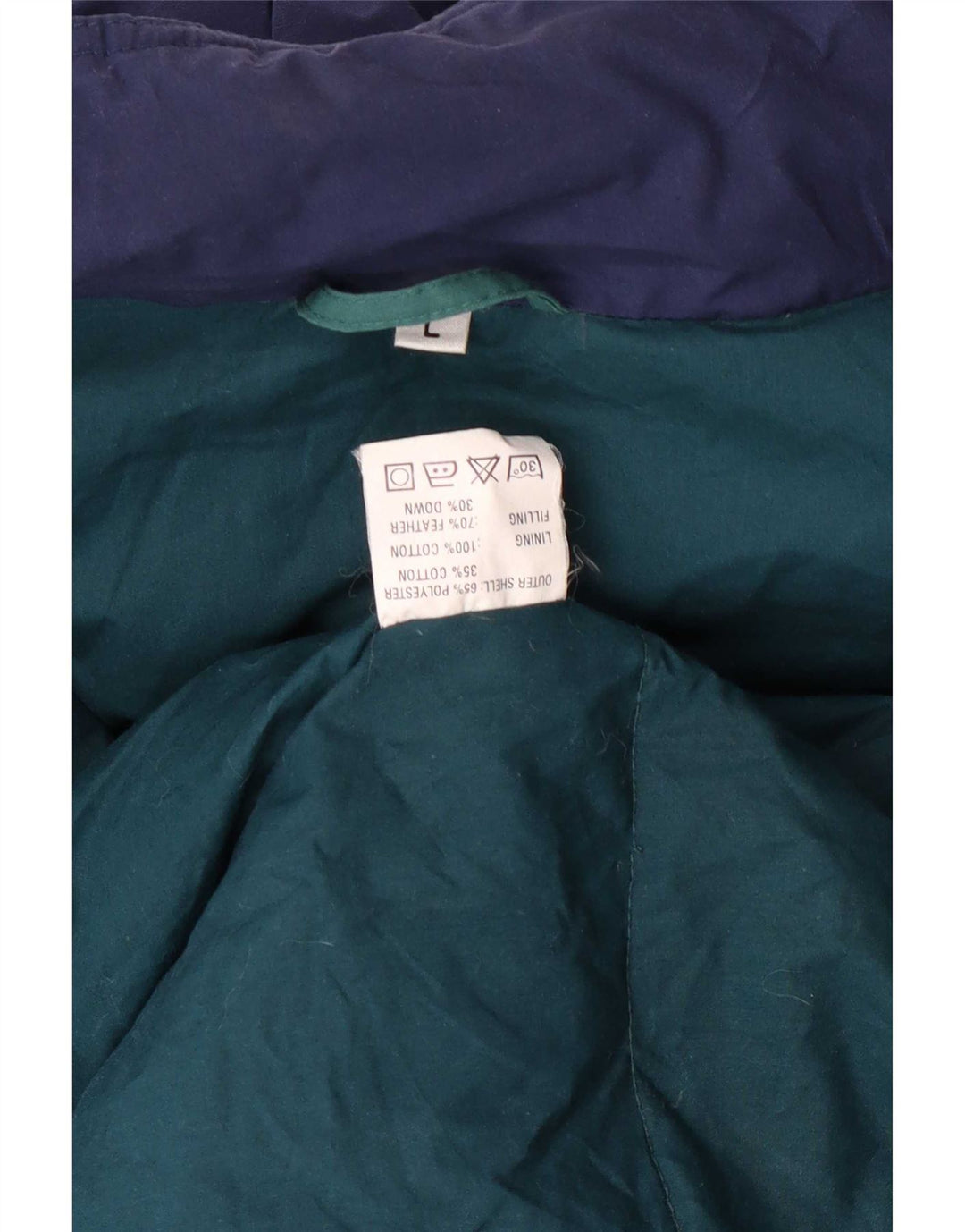 Vintage herre hættejakke DK 40 Stor grøn polyester