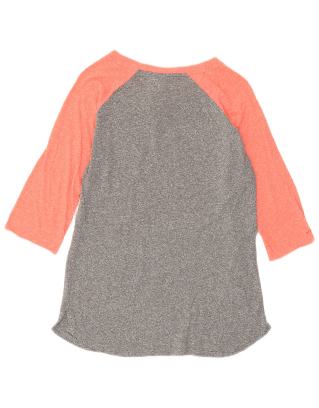 UNDER ARMOUR Dame Heat Gear Grafisk Top 3/4 ærmer UK 12 Medium Grå