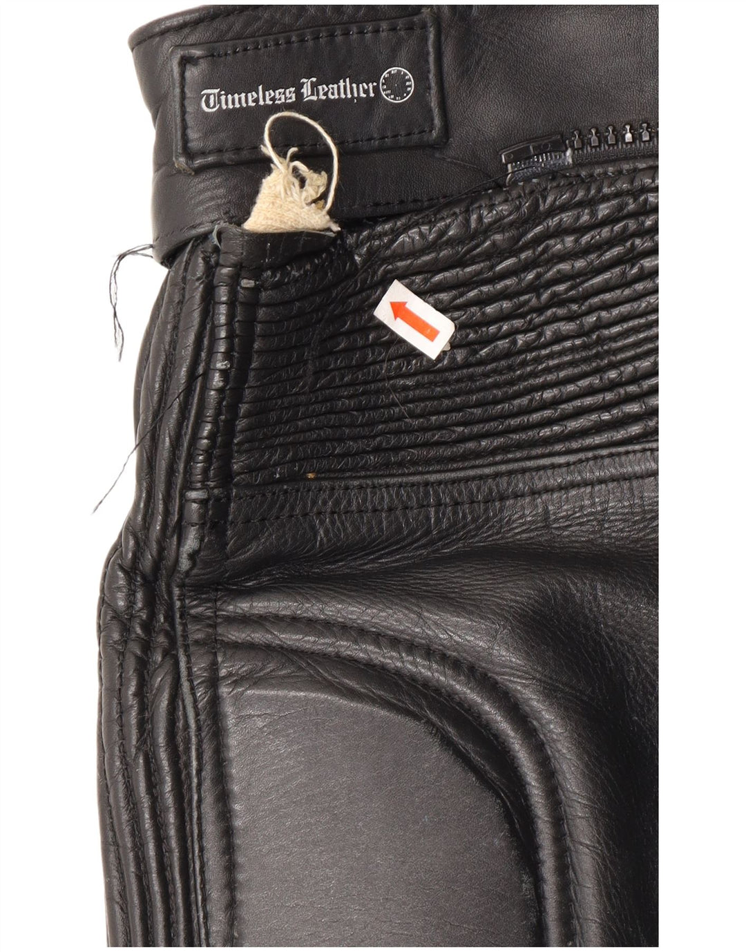 VINTAGE Herre Biker Læderbukser W32 L23 Sort