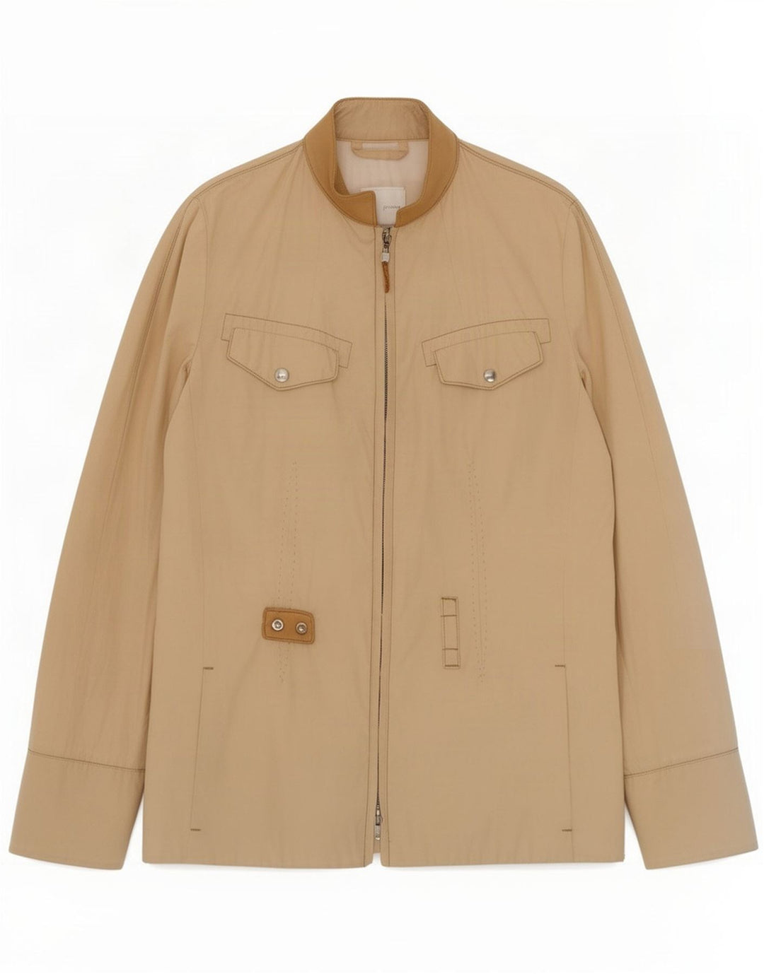 Belfe Womens Utility Jacket UK 8 Small Beige Bomuld