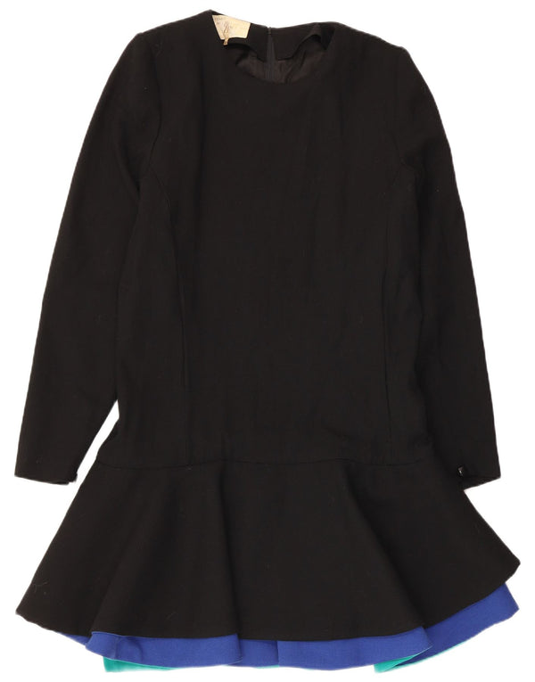 Vintage Dame Drop Waist Dress IT 44 Medium Black