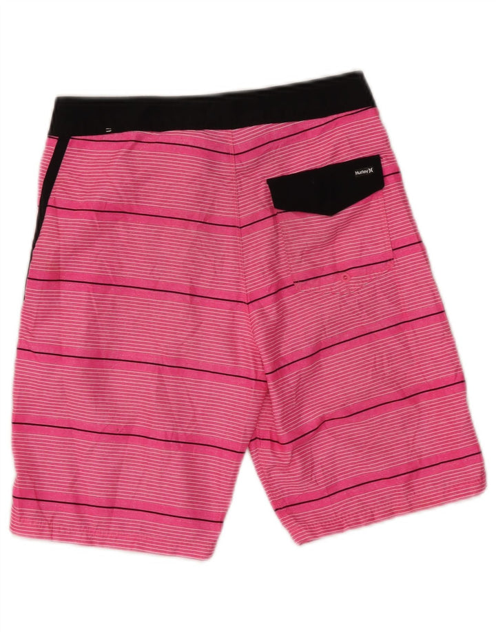 Hurley Boys svømmeshorts 11-12 år Pink Stribet polyester