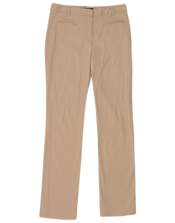 Zara Dame Slim Casual Bukser Størrelse 38 Small W28 L32 Beige Bomuld